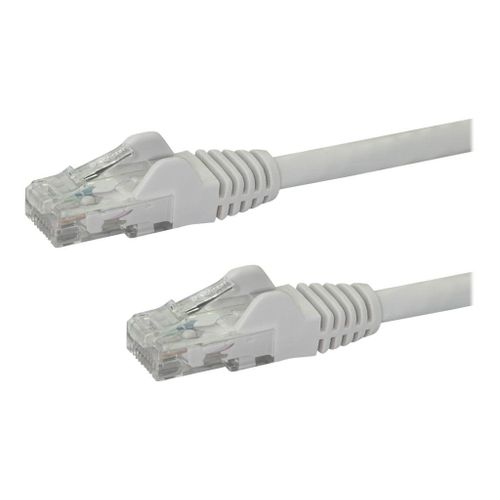 StarTech.com Câble réseau Cat6 UTP sans crochet de 7 m - Cordon Ethernet RJ45 anti-accroc - Câble patch - M/M - Blanc - Cordon de raccordement - RJ-45 (M) pour RJ-45 (M) - 7 m - UTP - CAT 6 -...