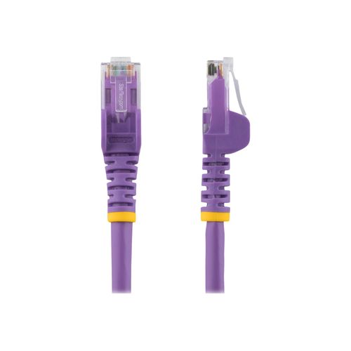 StarTech.com Câble réseau Cat6 UTP sans crochet - 1 m Violet - Cordon Ethernet RJ45 anti-accroc - Câble patch - Câble réseau - RJ-45 (M) pour RJ-45 (M) - 1 m - UTP - CAT 6 - sans crochet, bloqué...