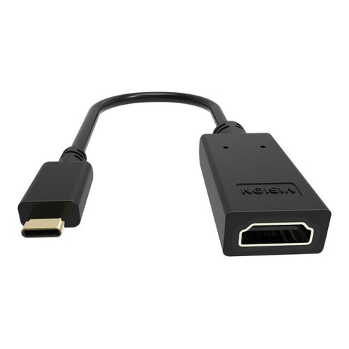 VISION - Adaptateur vidéo - 24 pin USB-C mâle pour HDMI femelle - noir - support pour 4K60Hz (3840 x 2160)