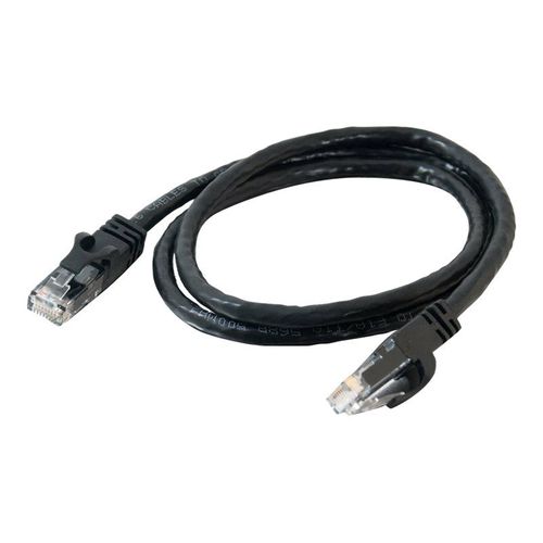 C2G Cat6 Booted Unshielded (UTP) Network Patch Cable - Cordon de raccordement - RJ-45 (M) pour RJ-45 (M) - 5 m - UTP - CAT 6 - moulé, sans crochet, bloqué - noir