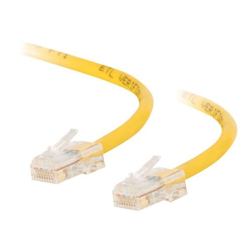 C2G Câble de raccordement réseau croisé non amorcé non blindé (UTP) Cat5e - Câble inverseur - RJ-45 (M) pour RJ-45 (M) - 50 cm - UTP - CAT 5e - bloqué, uniboot - jaune