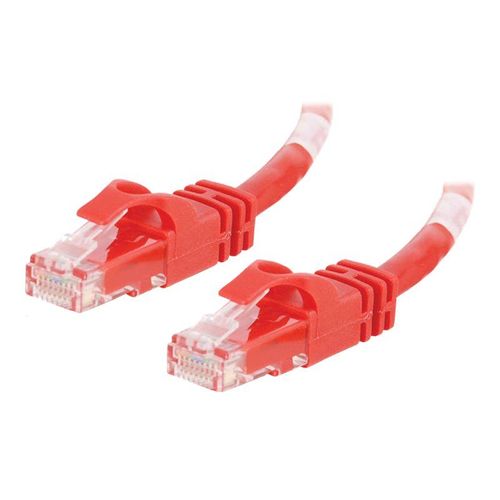 C2G Cat6 Booted Unshielded (UTP) Crossover Patch Cable - Câble inverseur - RJ-45 (M) pour RJ-45 (M) - 1.5 m - UTP - CAT 6 - moulé, sans crochet, bloqué - rouge