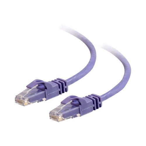 C2G Cat6 Booted Unshielded (UTP) Network Patch Cable - Cordon de raccordement - RJ-45 (M) pour RJ-45 (M) - 3 m - UTP - CAT 6 - moulé, sans crochet, bloqué - violet