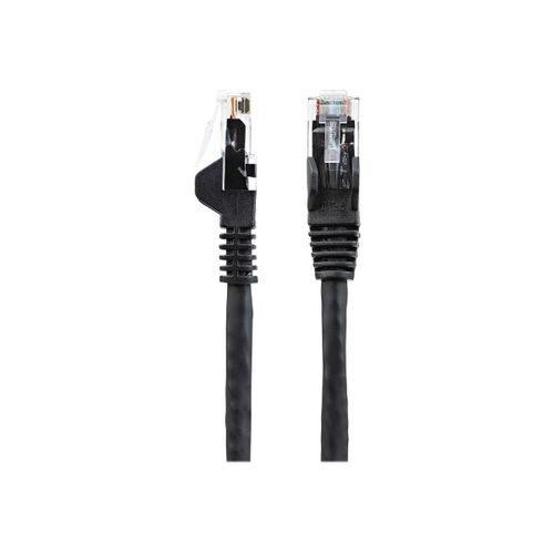 StarTech.com 100ft CAT6 Ethernet Cable, 10 Gigabit Snagless RJ45 650MHz 100W PoE Patch Cord, CAT 6 10GbE UTP Network Cable w/Strain Relief, Black, Fluke Tested/Wiring is UL Certified/TIA -...
