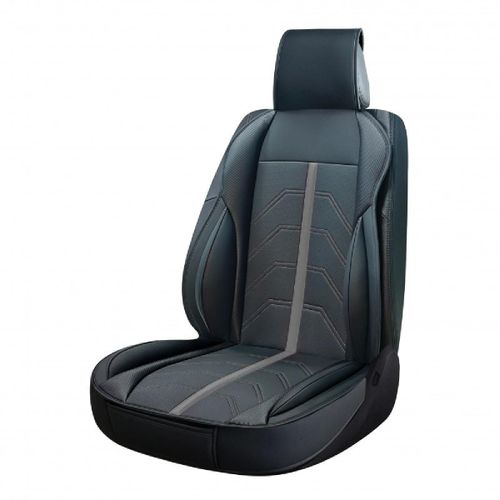 Couvre Siege Pvc Potenza Noir-Gris Fonce 1pc - Swiss Drive