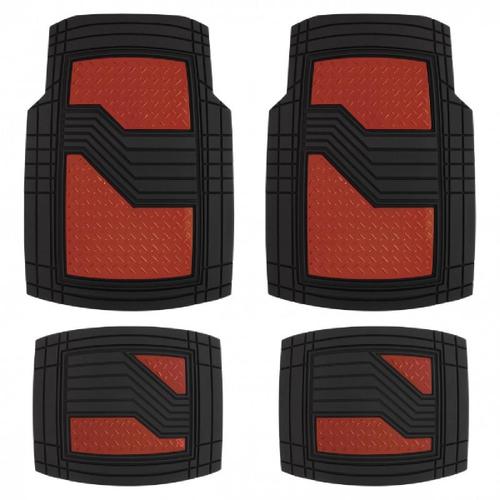 Jeu De Tapis Pvc Ultimate Signature Noir-Rouge Mate. 4pcs - Swiss Drive