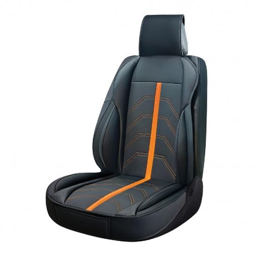 Couvre Siege Pvc Potenza Noir-Orange 1pc - Swiss Drive