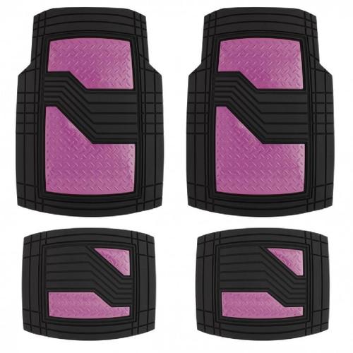 Jeu De Tapis Pvc Ultimate Signature Noir-Rose Mate. 4pcs - Swiss Drive