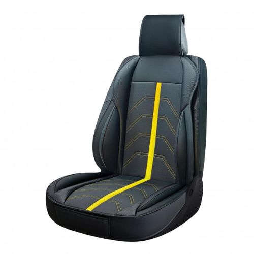 Couvre Siege Pvc Potenza Noir-Jaune 1pc - Swiss Drive