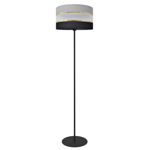 Helam Helen Lampadaire Avec Abat-Jour Noir, Or, Gris 35cm