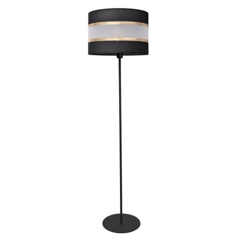 Helam Helen Lampadaire Avec Abat-Jour Noir, Or 35cm