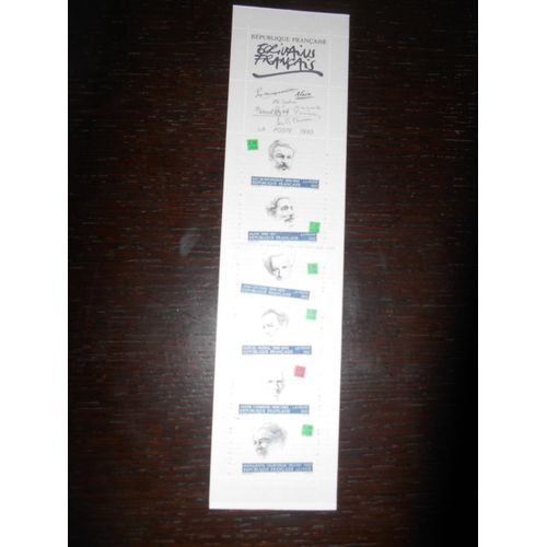 Timbre France 1993 Bande Ecrivains Français