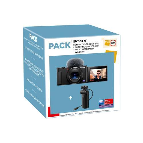 Pack Appareil photo compact pour Vlogging Sony ZV-1 Noir + Poignée trépied VCTSGR1