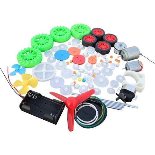 Toys Cars Robots Diy Accessories Diy Motorized Car Robot Kit With Worm Drive, Belts, Bearings, Whee