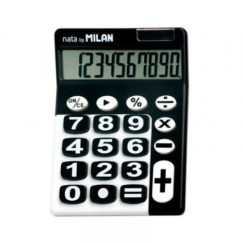 Calculatrice De Bureau - 10 Chiffres - Grosses Touches - Piles Et Solaire - Milan