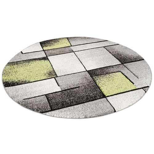 Pergamon Brilliant - Tapis De Designer Ronde - Motif Fantasy Vert 120x120 Cm
