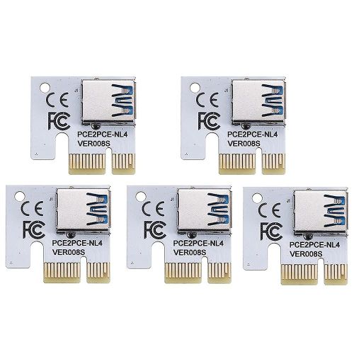 PCI-E 1X Adapter Card,PCI-Express X1 Slot Golden Fingers for Stable and Fast Data Transform, (VER00