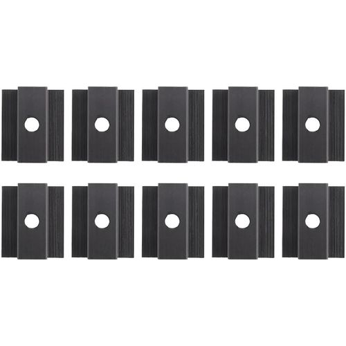 10 X Centre Clamp Pv Solar Panels, Black, Module Clamp For All Frame Heights, Solar Panels Bracket