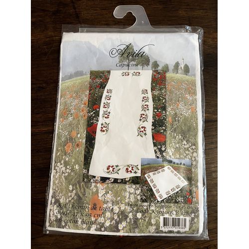 Broderie Chemin De Table Capucine