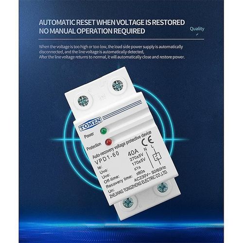 230V Din Rail Automatic Recovery Reconnect over Voltage and Under Voltage Protective Device Protec