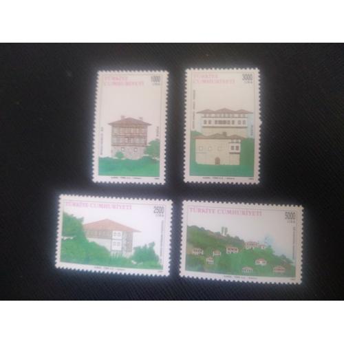 Timbre Turquie Yt 2737 A 2740 Série: Maisons Traditionnelles Turques, 1993 ( 020606 )