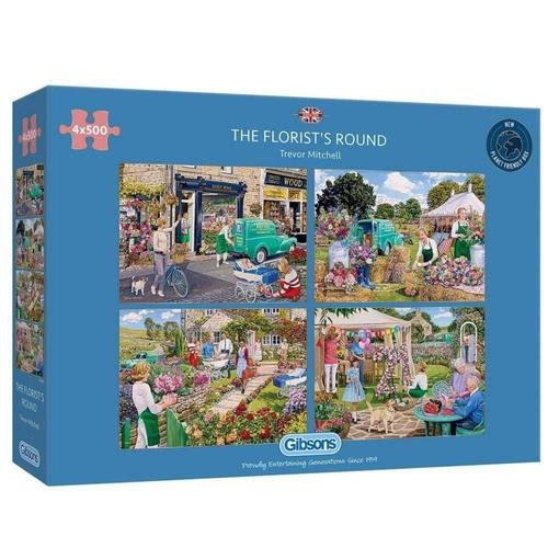 4 Puzzles - La Ronde Du Fleuriste - 500, 500, 500 Et 500 Pièces