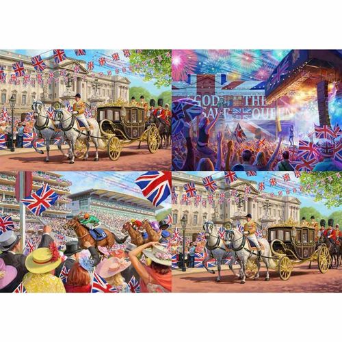 4 Puzzles - Royal Celebrations - 500, 500, 500 Et 500 Pièces