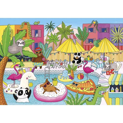 Puzzle Pièces Xxl - Pool Party - Puzzle 100 Pièces