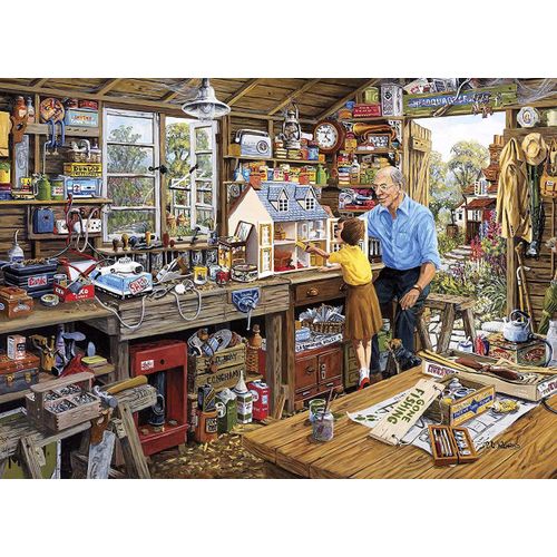 Puzzle Pièces Xxl - L'atelier De Grand-Père - Puzzle 40 Pièces