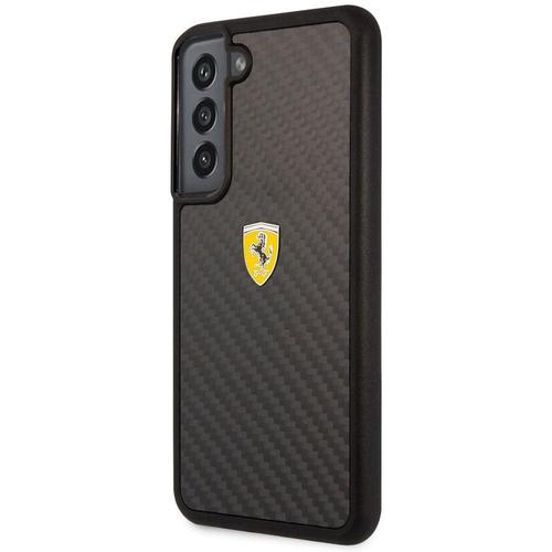 Coque Ferrari Pour Samsung Galaxy S22 En Carbone Noir