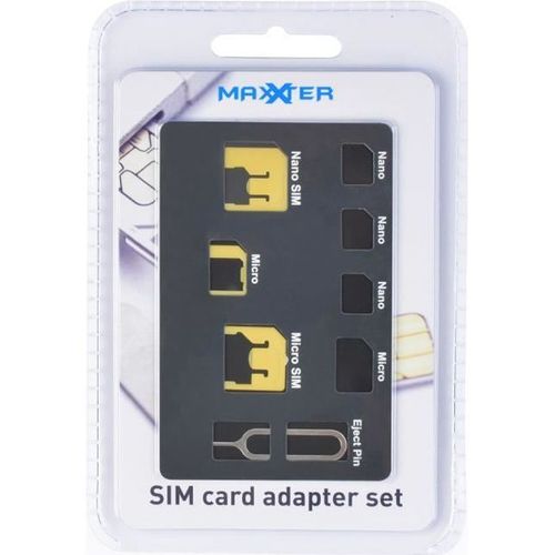 Adaptateur Carte Sim Set Kit Nano Micro Sim Téphone Portable Smartphone Mobile Comme Cartes Sim Normales !
