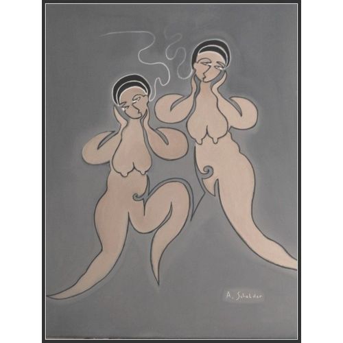  A Schelder    " Les Soeurs Berenice " Acryl Gf 