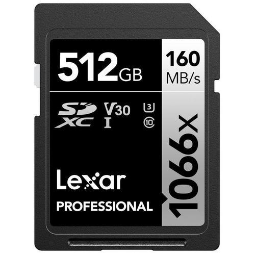 LEXAR Carte SD Professional 1066X 512Go 160Mo/s
