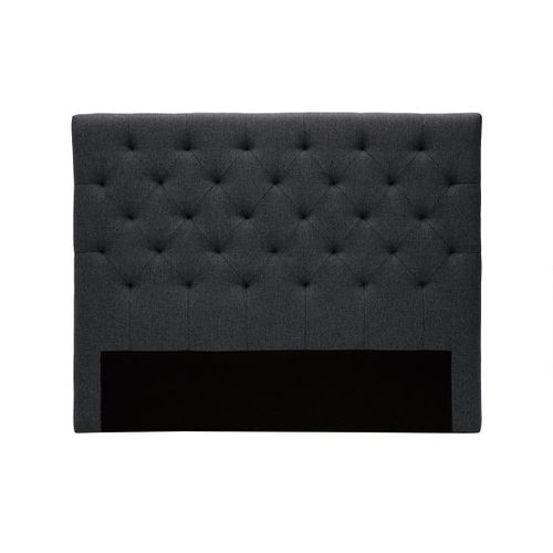 Tête De Lit Capitonnée En Tissu Gris Foncé L140 Cm Enguerrand