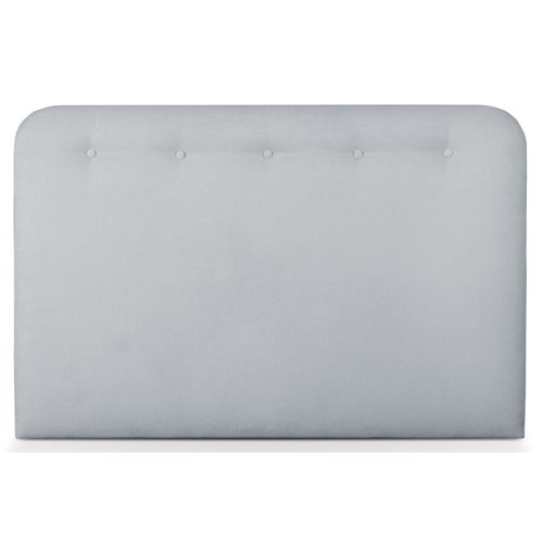 T?Te De Lit Capitonn?E En Tissu Effet Velours Gris Clair L170 Cm Tara