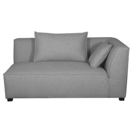 Module D'angle Droit Pour Canapé En Tissu Gris Clair Pluriel