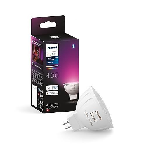 Philips Hue Ampoule Led Connectée Gu5,3 Mr16 6,3 W Intensité Variable Lumière Blanche Et Colorée