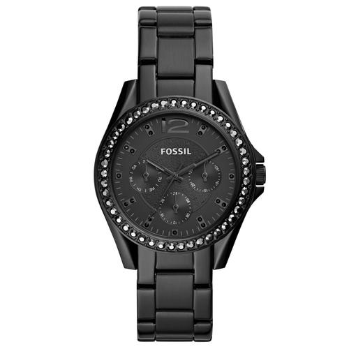 Fossil Montre Noir Multi-Cadrans Femmes Riley Es4519