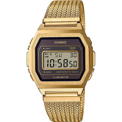 Casio Montre Doré Digital Femmes Casio Collection Vintage A1000mga-5ef