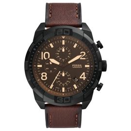 Fossil Montre Marron Chronographe Hommes Bronson Fs5875