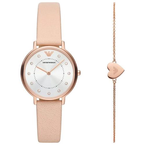 Emporio Armani Montre Beige Analogique Femmes Kappa Ar80058