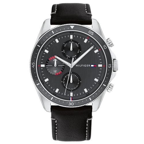 Tommy Hilfiger Montre Noir Multi-Cadrans Hommes Parker 1791838