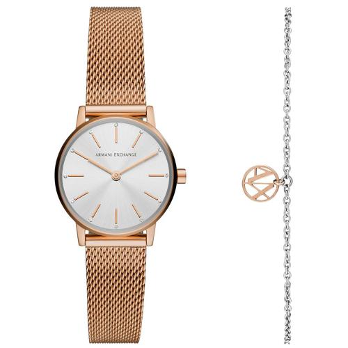 Armani Exchange Montre Ip-Rosé Analogique Femmes Lola Ax7121