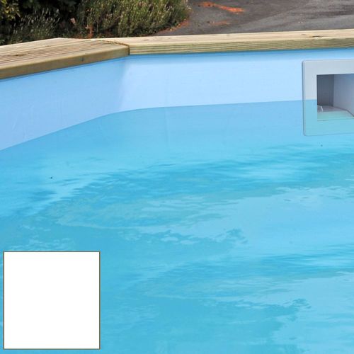 Liner pour piscine bois cerland 440 x 133 cm blanc 75/100