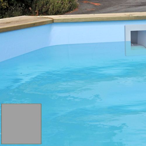 Liner pour piscine bois cerland 440 x 133 cm gris 75/100