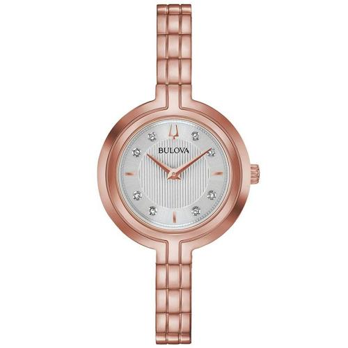 Bulova Montre Ip-Rosé Analogique Femmes Rhapsody 97p145