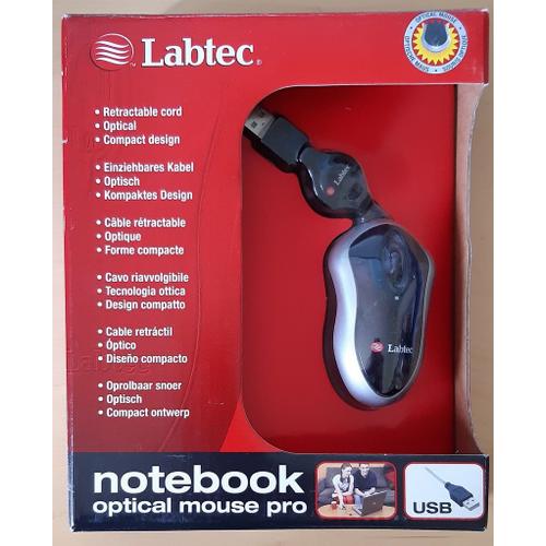 Labtec Notebook Optical Mouse Pro - Souris - optique - 3 boutons - filaire - USB