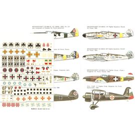 Décalcomanie Avion - Avia B-534 / Messerschmitt Bf 109 G-6, 109 G-8, 109 G-10 / P.Z.L P-24 F - 1/72-Esci