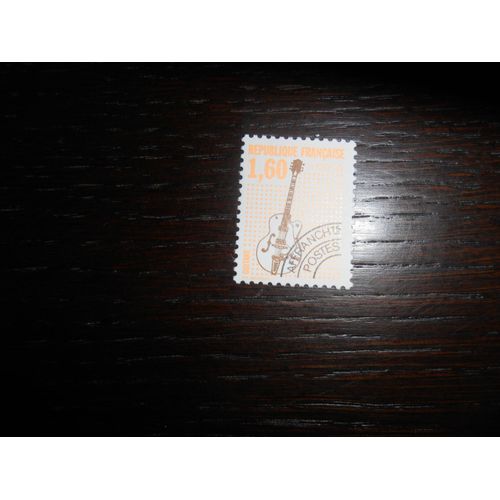 Timbres De France 1992 Préoblitérés Instruments De Musique I V Guitare Electrique Dentelé 13