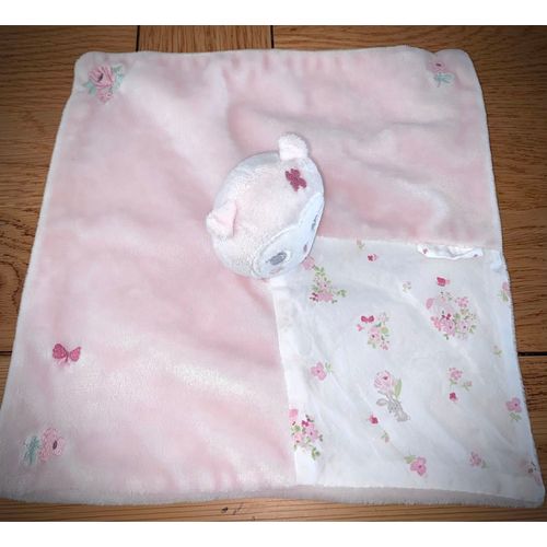 Doudou Hibou Rose Sergent Major Plat Jouet Peluche Bébé Naissance 
